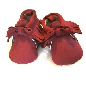 Burgundy moccasins
